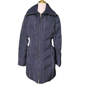 Cole Haan signature down puffer  midi navy coat S